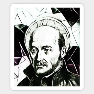 Ignatius of Loyola Black and White Portrait | Ignatius of Loyola Artwork 3 Sticker